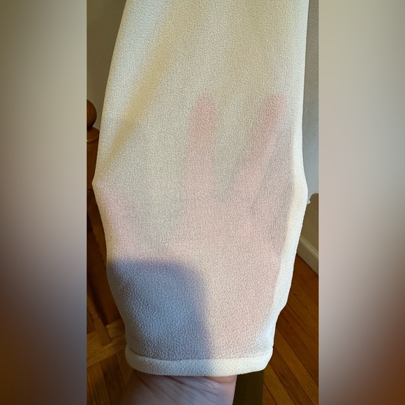 Ann Hobbs For Cattiva Cream Sheer Shoulder Pads Dimond Sequence & Pearls Sz M/L - Picture 7 of 16